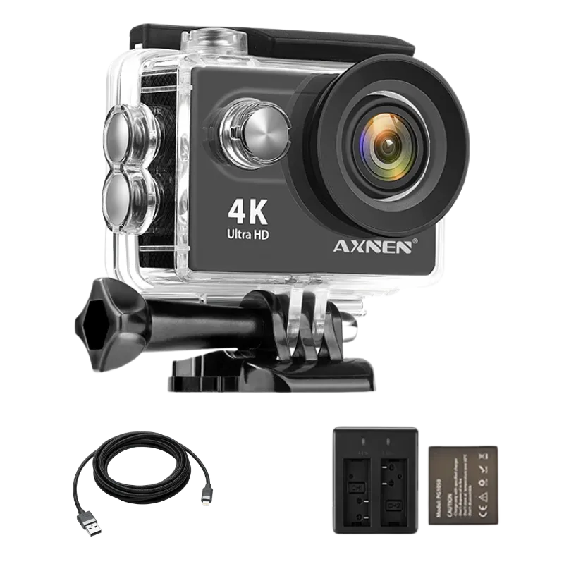 Câmera de Ação Profissional Portátil 4K Ultra HD 60FPS - Estilo Go Pro