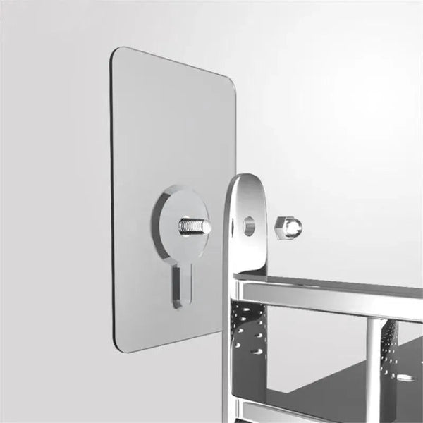 Gancho adesivo pendure sem furos com pino p/ parede 6cmx6cm kit com 2 und