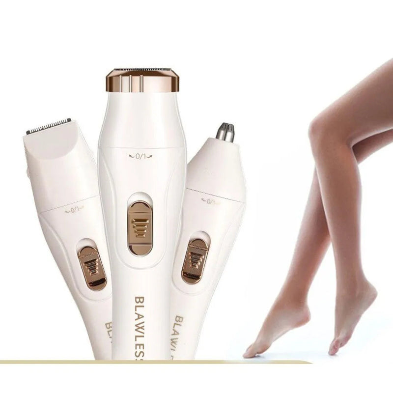 Depilador feminino elétrico recarregável intimo axilas sobrancelha buço 3 em 1 ds11634