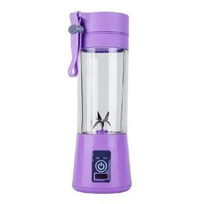 Mini liquidificador portátil 380ml 6 lâmina carrega usb acompanha cabo sucos whey shakes