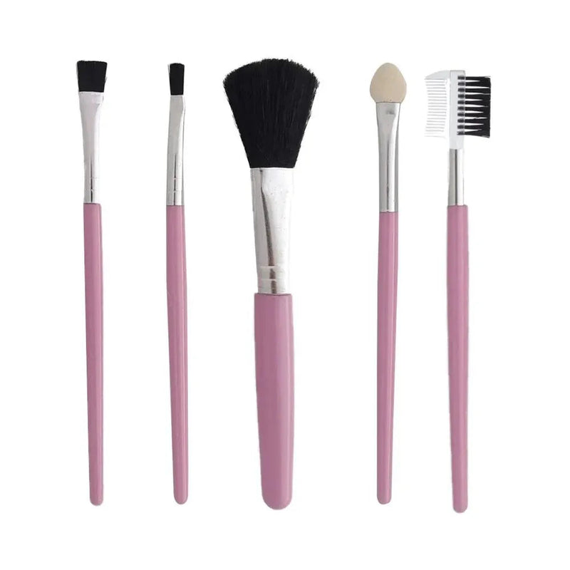 Kit com 5 pincéis profissional para maquiagem feminino